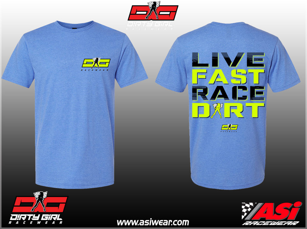Live Fast - Heather Royal Tee