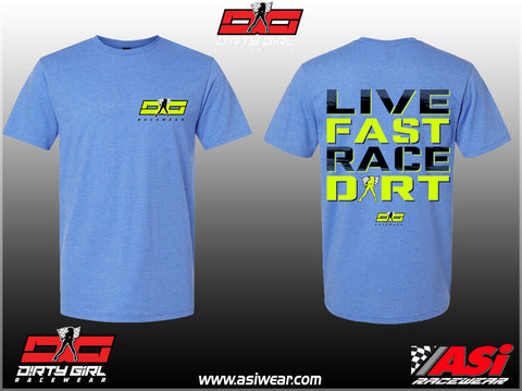 Live Fast - Heather Royal Tee