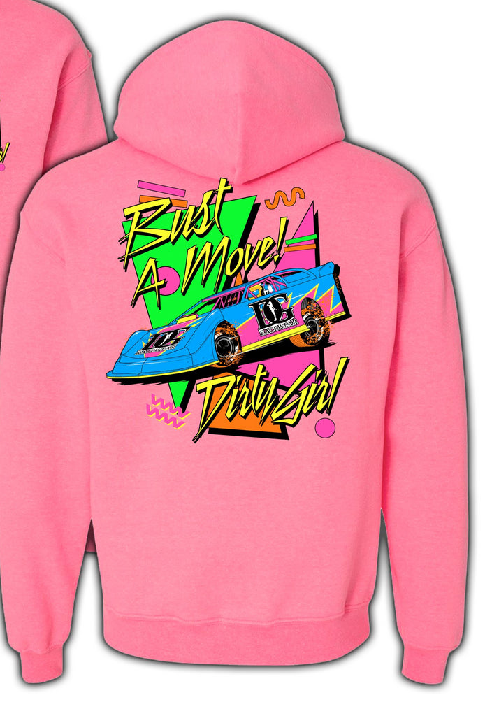 Bust A Move - Neon 90's Inspired Dirt Late Model Racing Hoodie