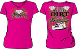 Dirt on My Diamonds Dirt Late Model Racing V-Neck T-Shirt