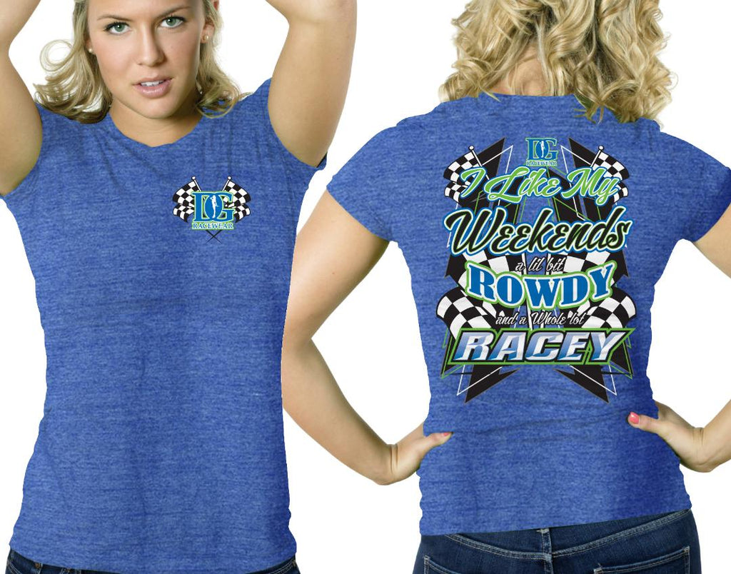 Rowdy & Racey Dirt Track Racing T-Shirt - 2  Color Choices